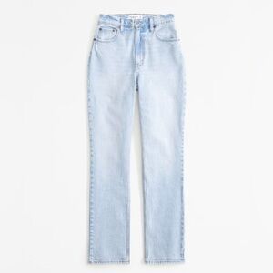 Abercrombie and fitch ultra high rise curve love 90s straight leg jeans